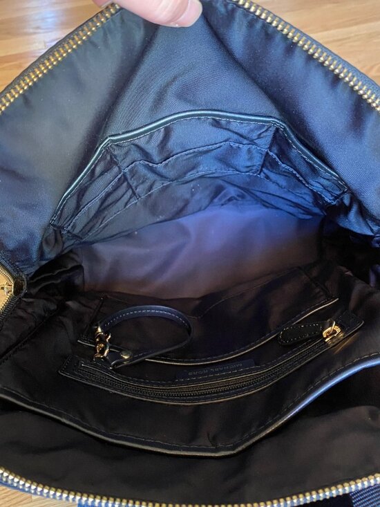 Michael Kors MK Polly Nylon Black Slim Backpack with Gold Details main image 9